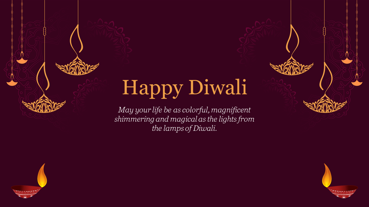 Impressive Happy Diwali Slide Template Presentation Design